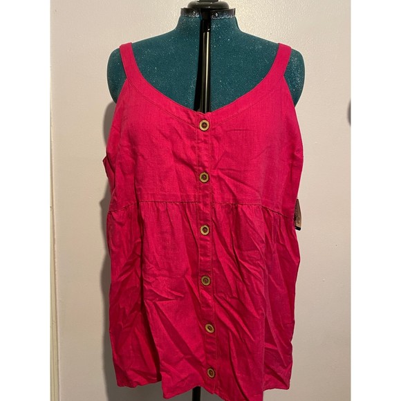 Terra & Sky Tank Top Button Up - Picture 1 of 5